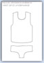 Underwear - briefs and vest outline template - things we wear