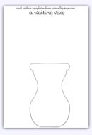 A waiting vase - outline template