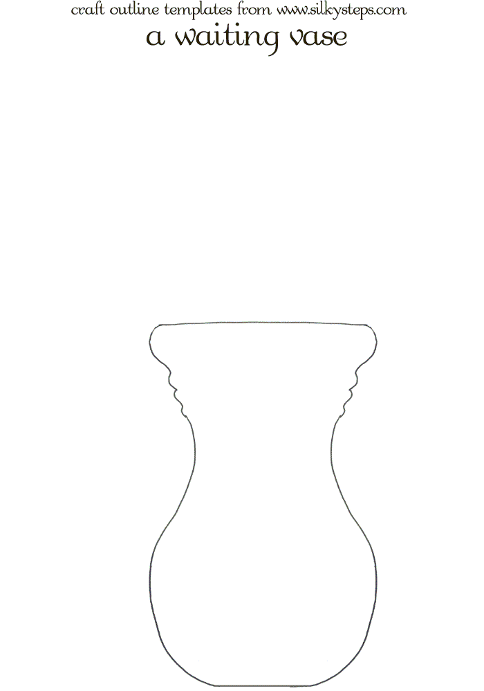 Vase outline template- collage craft activity