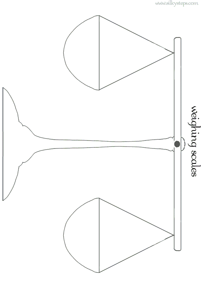 weighing scales outline template picture