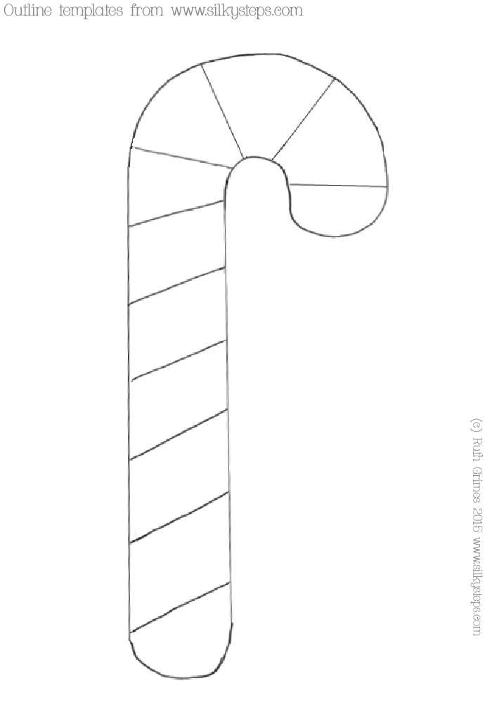 Candy cane outline picture template