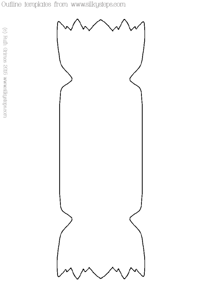 Christmas cracker outline picture template