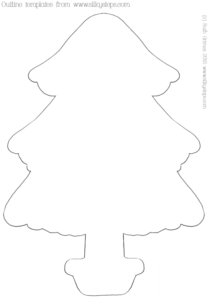 Christmas tree outline picture template