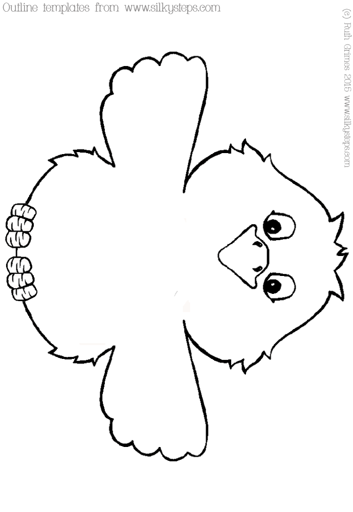 Christmas robin bird outline picture template