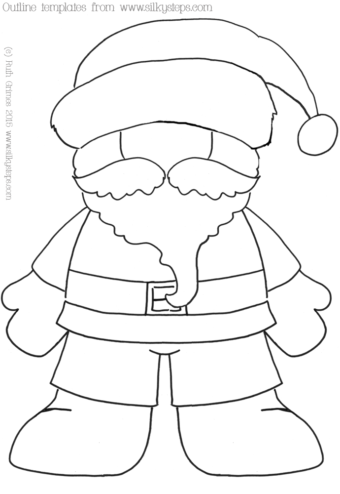Santa outline picture template
