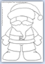 Santa Father Christmas outline picture template