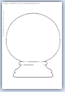 Snowglobe outline template picture