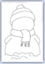 Snowman outline picture