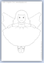 Tree fairy outline template picture