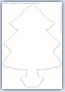 Yule tree outline picture template