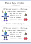 Robot rhyme - 10 bits and pieces counting song