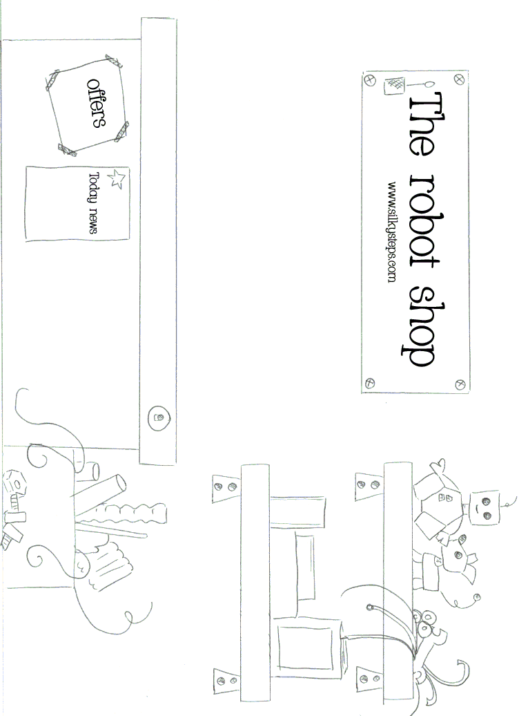 Outline robot bits and pieces shop - counting rhyme role play