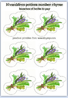 Bunches of herbs to buy a potion