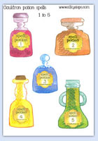 Colour spell potions number rhyme 1 to 5