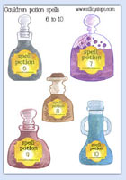 Colour spell potions number rhyme 1 to 5
