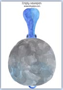 Empty colour frying pan