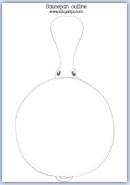 frying pan outline template