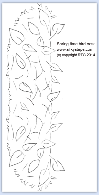bird nest side view outline template