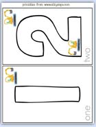 Number flashcards 1 - 2 preschool vehicle activities