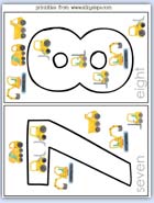 Number flashcards 7 - 8 printable learning activities for preschool