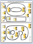 Number flashcards 9 - 10 construction vehicle counting activities in preschool nursery