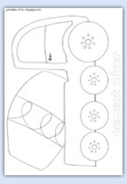 Cement mixer line drawing printable for creative activities
