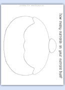Currant bun outline template for craft activities