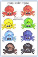 Colour spider printable pictures