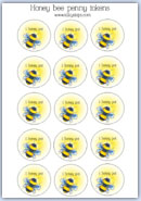 Honey bee token coins