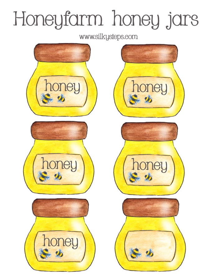 Colour honey jars for number rhyme game play