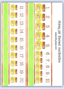 1 to 20 honey jar numberline