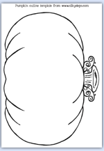 Large pumkin outline template