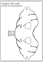 Pumpkin face mask outline template