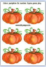 Colour pumpkin images to print and play