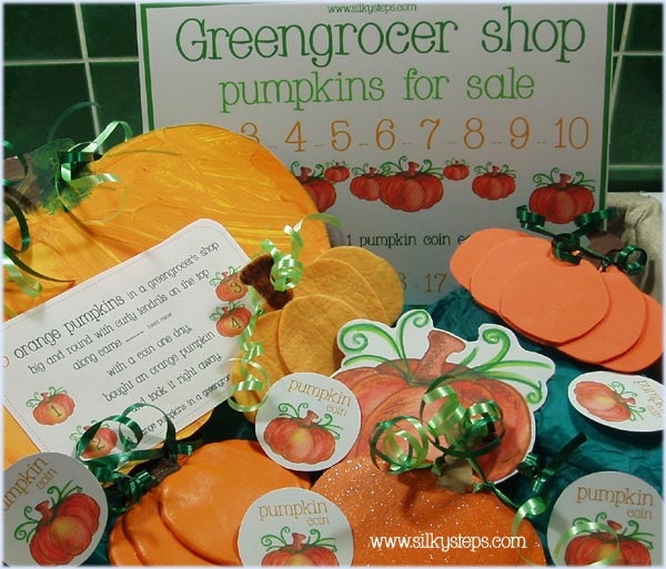 5 Orange pumpkins number rhyme - preschool counting activities