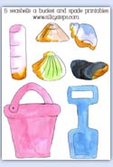 Colour sandcastle for shell decoration