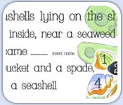 5 sandy seashells number counting rhyme
