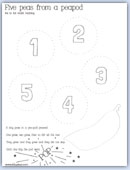 circle pea dot to dot activity sheet