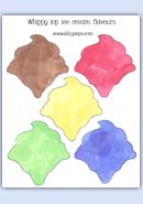 Colour ice cream whippy tops