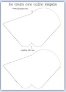Outline icecream cone templates