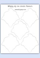 Outline ice cream whippy tops