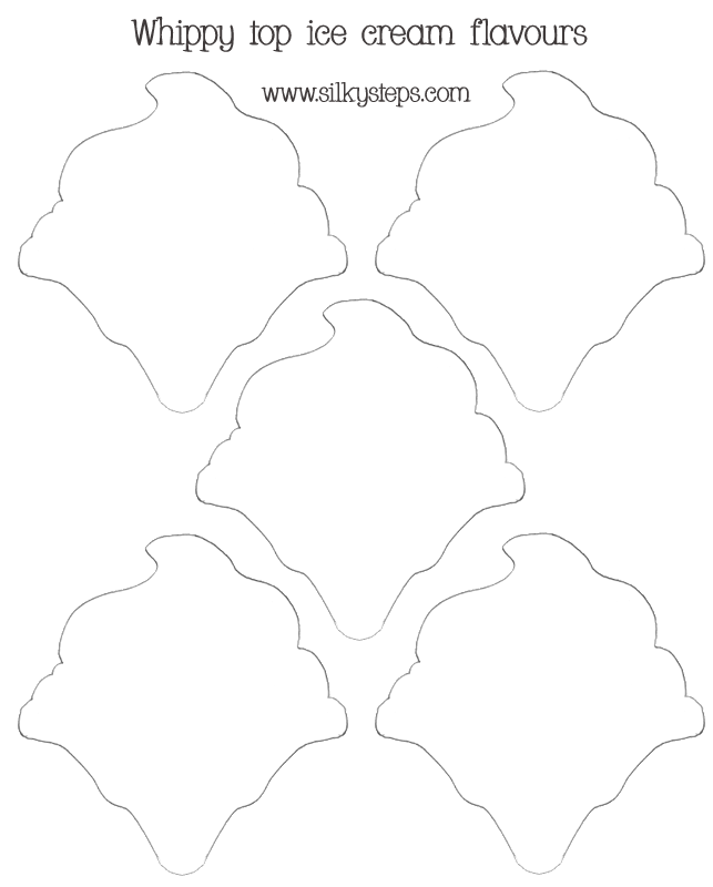 outline colouring icecream picture tops for nursery role play games