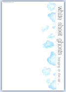 Air background for 5 little sheet hosts number rhyme