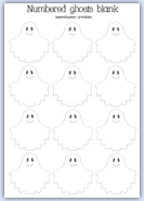 Small blank white sheet ghosts for personalisation
