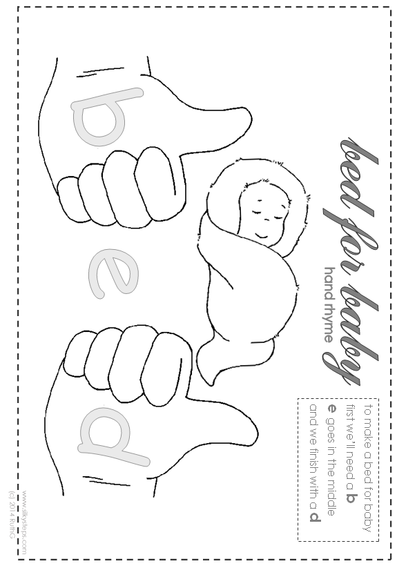 b e d rhyme to remember letter formation