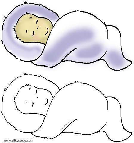 sleeping baby images for b e d letter formation poster