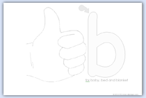 tracing sheet for letter b