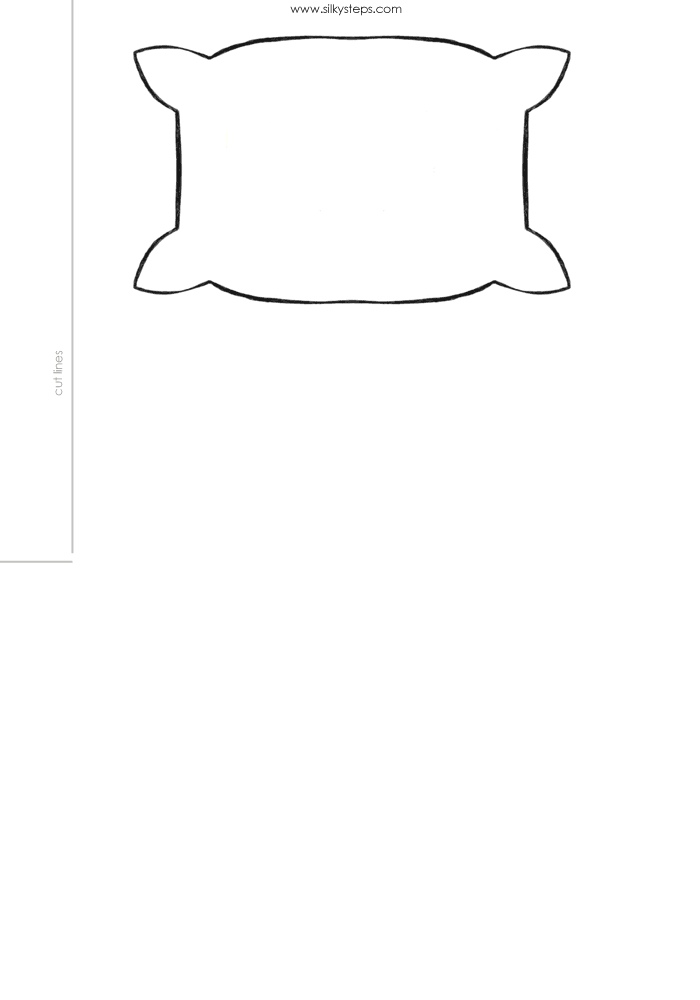 pillow outline template preschool roleplay printable