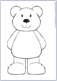Standing bear outline template