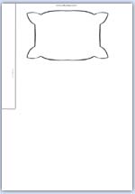 Pillow bed outline template printable